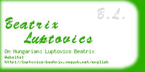 beatrix luptovics business card